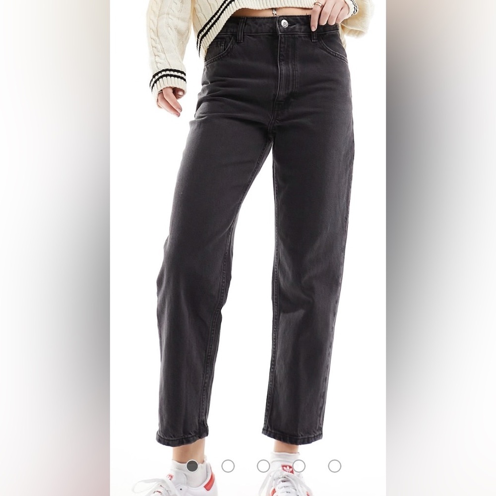 Mango Denim MOM Ankle Jeans in Black Size 1
